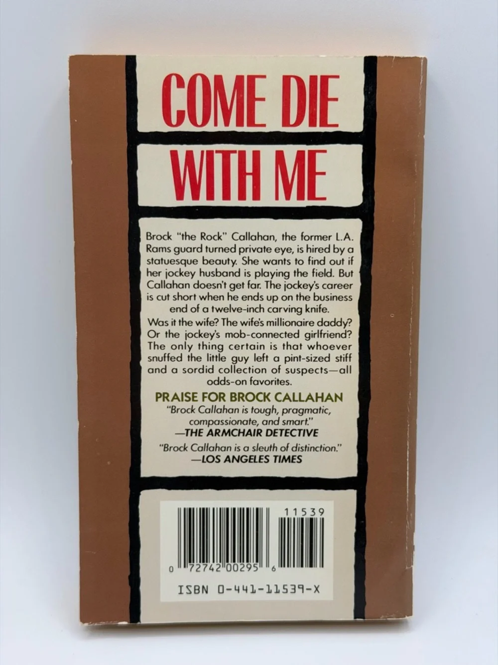 Come Die With Me by William Campbell Gault 1987 Charter Mystery Paperback Book